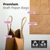 FMP Brands 250 Pack 10x7x12 Inches Kraft Paper Gift Bags with Handles Bulk, Durable Brown Paper Bags for Party Favors, Craft Gift Bag for Birthday Packaging, Small Business and Shopping Lunch view 3