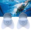 2Pcs Swimming Ear Plugs, Water Ear Plugs Shower Ear Plugs Reusable Earplugs Flying Noise Reduction Silicone Ear Plug with Black Sealing Bottle for Pool (Gray earplugs + Black Bottle) view 3