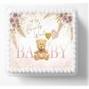 1/2 Sheet Bearly Wait Rose Pink Theme Bear Baby Shower Edible Image Edible Birthday Cake Topper Frosting Sheet Icing Paper Cake Decoration Edible Cake Sticker Decal view 1
