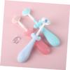 Healeved Cute Baby Toothbrush Set 3pcs Toddler Toothbrush Soft Bristles Non-Slip Handle for Boys and Girls Oral Care for Children 1-5 Years view 3