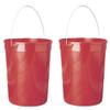 10 Quart, 2-1/2 Gallon Red Plastic Reinforced Rim Pail Bucket w Handle - Pack of (2) view 1