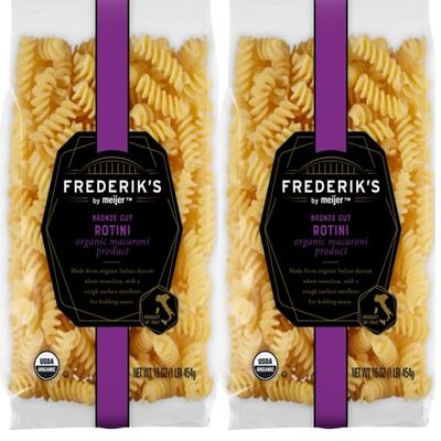 Bronze Cut Organic Macaroni Product Rotini Pasta (Pack Of 2 Bags), 16 oz. Each Bag
