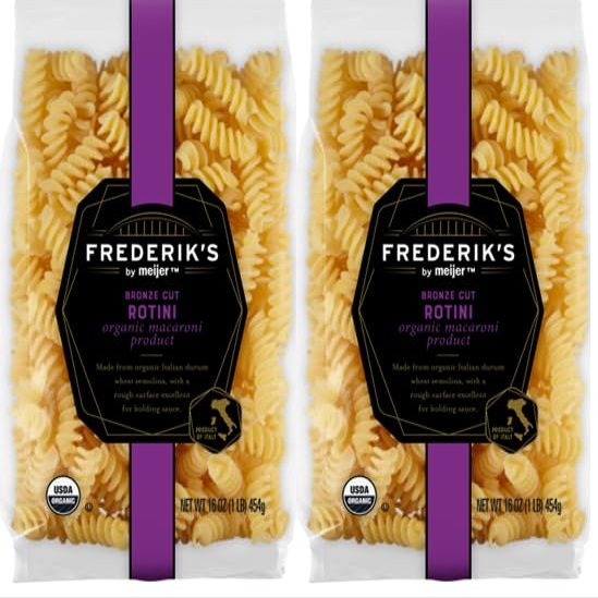 Bronze Cut Organic Macaroni Product Rotini Pasta (Pack Of 2 Bags), 16 oz. Each Bag