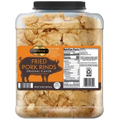 Original Fried Pork Rinds, 16 Oz Jar (FANZUM Tradmark Included)