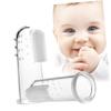 COLLBATH 2pcs Boy Girl Finger Brush Boys and Girls Teether Toothbrush Soft Oral Massager for Gums Cleaning