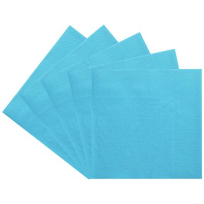 150 PCS Blue cocktail napkins-Double-Ply 6.5x6.5 Inch Disposable beverage Paper Napkins, Lunch and Dinner, Easter, Christmas, Weddings, bar napkins Parties