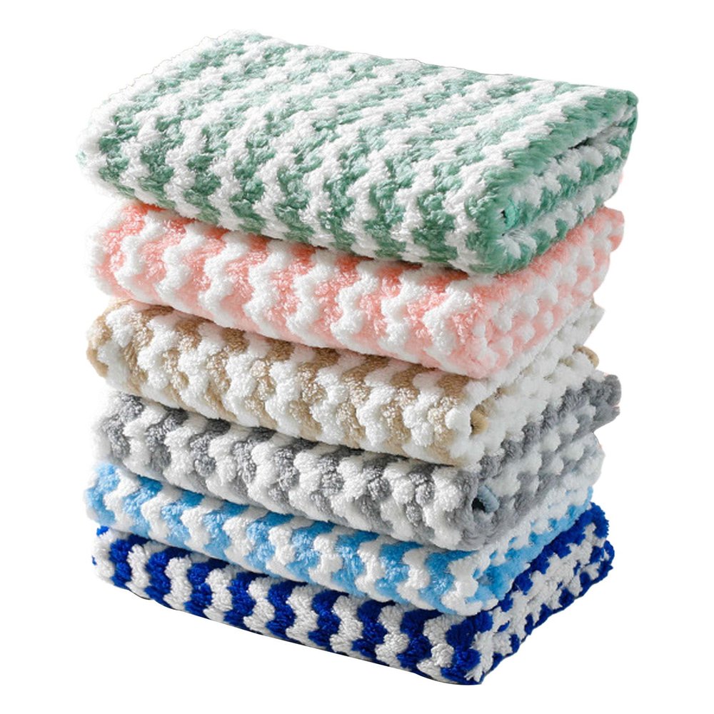 Jwthee 5pcs Kitchen Towels for Dish Drying Washing, Microfiber Cleaning Cloth, Reusable and Washable Towels, Light and Soft Dish Towels for Kitchen Drying Dishes