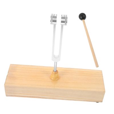 UPKOCH 1set Tuning Fork Wooden Voice Box Hammer Aluminum Alloy Fork for Sound Healing Meditation and Balance Exercises Portable Musical Instrument