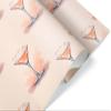 Cute Martini Gift Wrap, Happy Birthday Thick Wrapping Paper, Cocktail Drink Theme for Woman, Tini Cosmo Espresso Lover (PeachTini, One 20 inch x 30 inch sheet) view 1