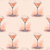 Cute Martini Gift Wrap, Happy Birthday Thick Wrapping Paper, Cocktail Drink Theme for Woman, Tini Cosmo Espresso Lover (PeachTini, One 20 inch x 30 inch sheet) view 2
