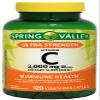 Spring Valley Ultra Strength Vitamin C Vegetarian Capsules Dietary Supplement, 2,000 mg, 120 Count + Daily Supplement Tracker Sticker view 1