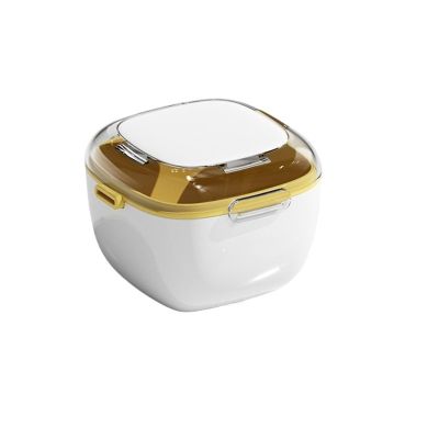 UYVEIS Large Capacity Denture Cups for Soaking Dentures, Multifunctional Double-Layer Storage Box, Retainer Bath Transparent Denture Case School(Yellow)