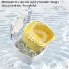 UYVEIS Large Capacity Denture Cups for Soaking Dentures, Multifunctional Double-Layer Storage Box, Retainer Bath Transparent Denture Case School(Yellow) view 4