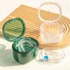 UYVEIS Leak Proof Denture Cup Cleaning Storage 2 in 1, Retainer Bath for Full Dentures Layered Storage with Drain Basket Denture Case Bathroom(Green) view 4