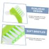 GARVALON 5pcs Dual- Toothbrush for Dentures Travel-Friendly Design Gentle Cleaning for Seniors for Oral The Go view 3