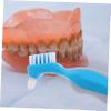 GARVALON 5pcs Dual- Toothbrush for Dentures Travel-Friendly Design Gentle Cleaning for Seniors for Oral The Go view 4