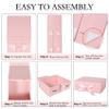 LFBOX Pink Gift Box with Ribbon Magnetic Lids 10.2x9x3.74 in, Christmas Gift Boxes Bridesmaid Groomsman Proposal Boxes, Wedding Storage Box 2 Pack view 3