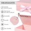 LFBOX Pink Gift Box with Ribbon Magnetic Lids 10.2x9x3.74 in, Christmas Gift Boxes Bridesmaid Groomsman Proposal Boxes, Wedding Storage Box 2 Pack view 4