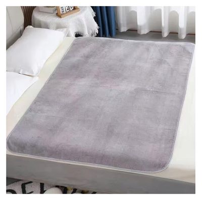 Reusable Bed Pads for Incontinence Adults, Women Period, Elderly, Milk Velvet Washable Waterproof Absorbent Matress Protector Pee Pad (Grey,150 * 200cm)