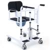 XSMYdpUS Patient Lift Transfer Chair, Adjustable Seat Height with a Hydraulic Lift, Soft Seat and Detachable Armrests, Wheelchair Lift with Portable Commode, for Disabled and Elderly,Black view 1