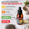 (2 Pack) Extra Strength Organic Vitamin D3 K2 Drops with MCT Oil, Omega 3, 10000 IU - Vitamin D Liquid, No Fillers, Non-GMO D3 for Faster Absorption and Immunity, Unflavored - (2 Fl Oz, 60 Servings) view 3