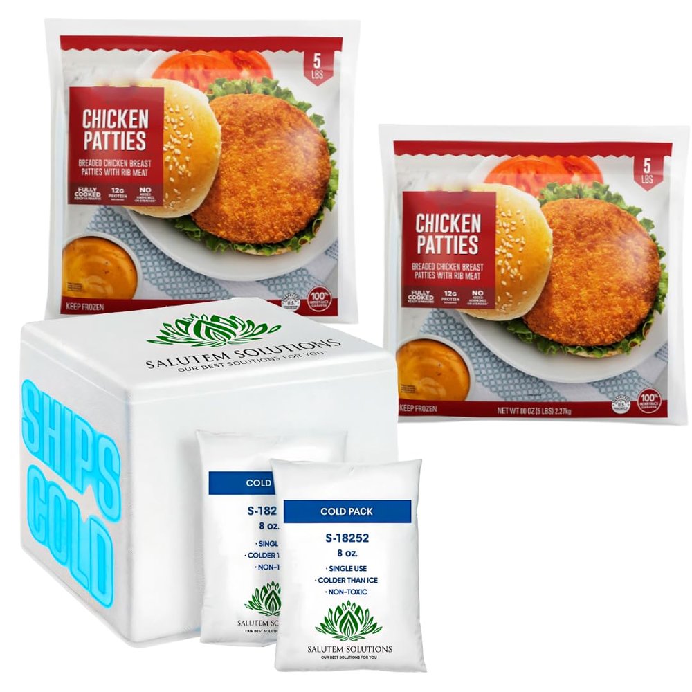 Salutem Vita - Chicken Patties, 5 lbs. (actual weight may vary within 5%) - Pack of 2
