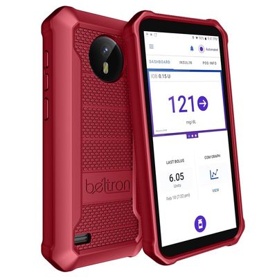 BELTRON Case for Omnipod 5, Slim Protective Grip Case with Reinforced Technology Designed to Protect Omnipod 5 Receiver (Secure Fit) (Red)