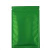 100pcs Frosted Clear Window Flat Colored Metallic Foil Resealable Zipper Seal Bags (Green, Flat | 8oz) view 2