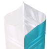 100pcs Frosted Clear Window Flat Colored Metallic Foil Resealable Zipper Seal Bags (Blue, Flat | 8oz) view 3