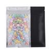 100pcs Frosted Clear Window Flat Colored Metallic Foil Resealable Zipper Seal Bags (Black, Flat | 8oz) view 1