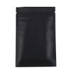 100pcs Frosted Clear Window Flat Colored Metallic Foil Resealable Zipper Seal Bags (Black, Flat | 8oz) view 2