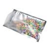 100pcs Frosted Clear Window Flat Colored Metallic Foil Resealable Zipper Seal Bags (Black, Flat | 8oz) view 4