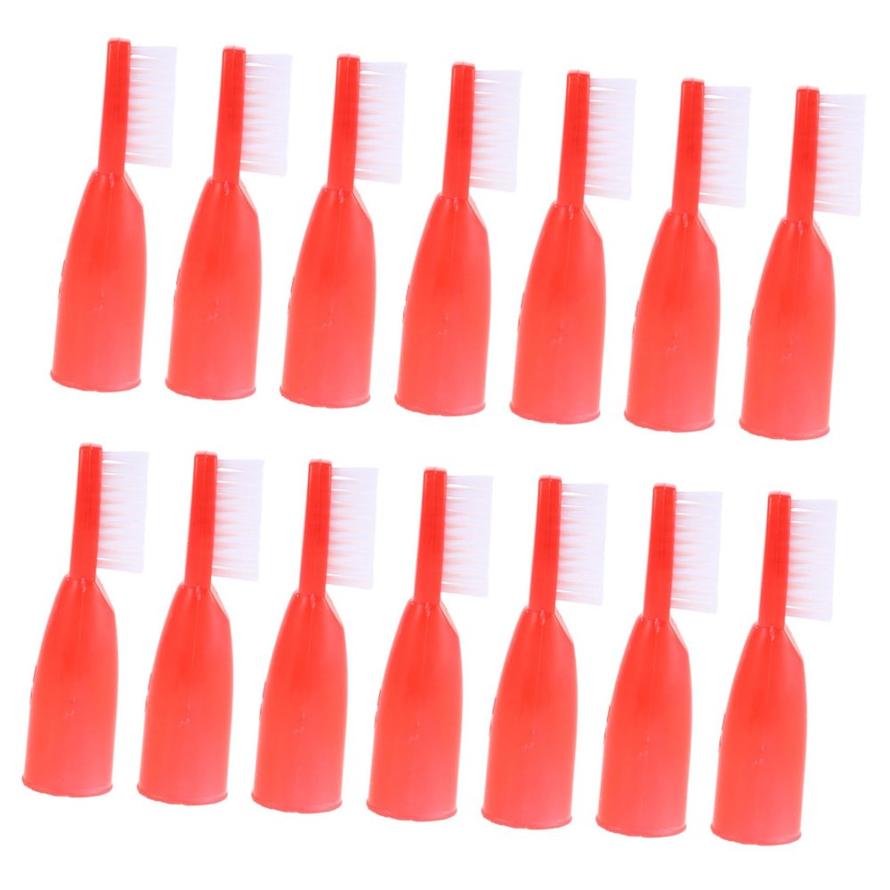MERRYHAPY 20pcs Mini Toothbrush Finger Sleeve for Prisons Soft Bristles for Oral Cleaning Durable Design for Correctional Centers and Detention Facilities