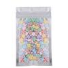 100pcs Frosted Clear Window Flat Colored Metallic Foil Resealable Zipper Seal Bags (Blue, Flat | 6oz) view 3