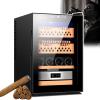 50L Electric Cigar Humidor Cabinet, Spanish Cedar Wood Cigar Cabinet, Holds 200-300 Cigars, Wine Cigar Fridge with Smart Touch Panel, Great view 1