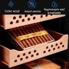 50L Electric Cigar Humidor Cabinet, Spanish Cedar Wood Cigar Cabinet, Holds 200-300 Cigars, Wine Cigar Fridge with Smart Touch Panel, Great view 2
