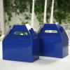 Efavormart 25 Pack Party Favor Gift Tote Gable Boxes, Royal Blue Candy Treat Boxes 6"x3.5"x7" view 4
