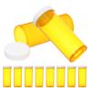 10Pcs Orange Plastic Pill Bottles for Travel Medication Organizer with Leak Proof Caps Compact Portable Pill Flaking Storage Box view 1