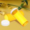 10Pcs Orange Plastic Pill Bottles for Travel Medication Organizer with Leak Proof Caps Compact Portable Pill Flaking Storage Box view 2