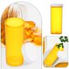 10Pcs Orange Plastic Pill Bottles for Travel Medication Organizer with Leak Proof Caps Compact Portable Pill Flaking Storage Box view 3