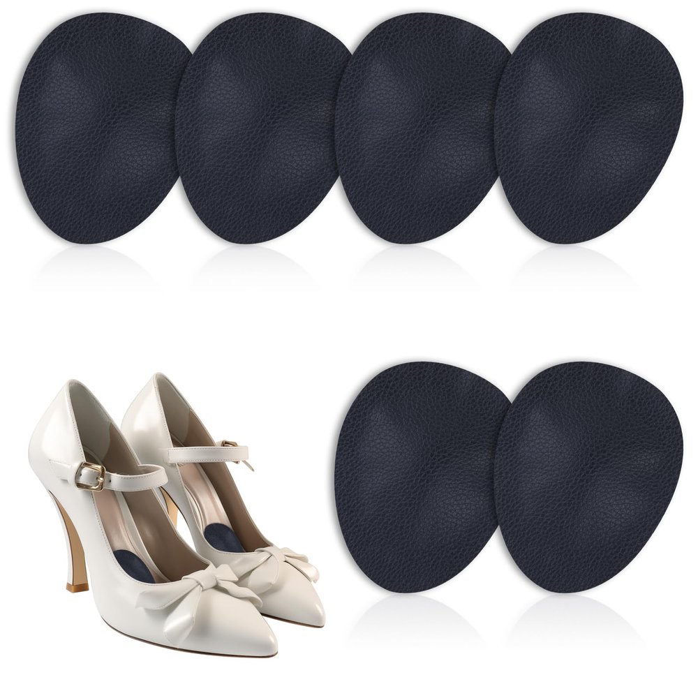3 Pairs Metatarsal Pads, 1/4" Thick Adhesive Ball of Foot Cushion, Comfortable Forefoot Pads for Women Men Feet Sole Cushion, Insert Support Supplies for Most High Heels Shoes Accessories(Black)