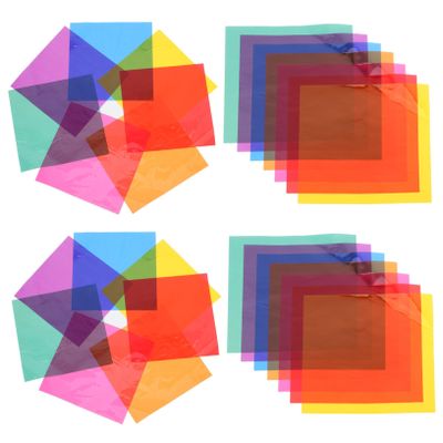 FOYTOKI 28pcs Iridescent Transparent Cellophane Sheets for Crafting Gift Wrapping and Decoration Wax Paper Square for Special Occasions
