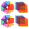 FOYTOKI 28pcs Iridescent Transparent Cellophane Sheets for Crafting Gift Wrapping and Decoration Wax Paper Square for Special Occasions