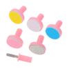 NOLITOY 6pcs Replacement Grinding Heads for Electric Nail Trimmer Gentle Nail Care for Boy Girl and Toddlers Compact and Safe Pink view 1