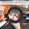 10X Magnifying Glass with Light and Stand, LED 5 Color Modes, Flexible Gooseneck LED Lighted Desk Lamp, Hands Free LED Lighted Magnifier for Painting Crafts Hobby Sewing Close Work view 3