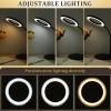 10X Magnifying Glass with Light and Stand, LED 5 Color Modes, Flexible Gooseneck LED Lighted Desk Lamp, Hands Free LED Lighted Magnifier for Painting Crafts Hobby Sewing Close Work view 4