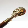 Handmade Shiny Skull Handle Victorian Designer Skeleton Wooden Walking Stick view 4