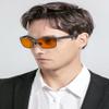 ANYLUV Blue Light Glasses Men, Relieve Eyestrain and Eye Protection, Al-Mg Metal Computer Blue Light Blocking GlassesDark Gold Carbon Fiber x0 view 2