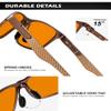 ANYLUV Blue Light Glasses Men, Relieve Eyestrain and Eye Protection, Al-Mg Metal Computer Blue Light Blocking GlassesDark Gold Carbon Fiber x0 view 4