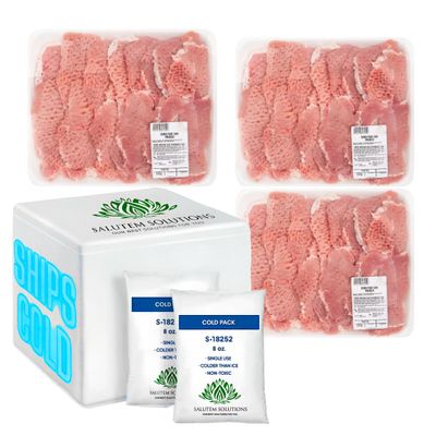 Salutem Vita - Cubed Pork Loin, 3.15 lbs. (actual weight may vary within 5%) - Pack of 3